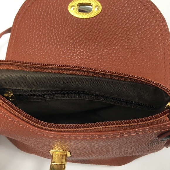 🍁 Camel brown and gold mini bag - Picture 4 of 4